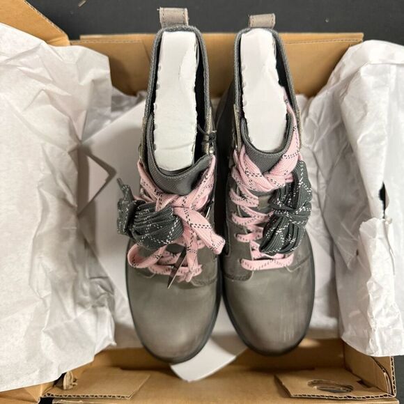 New Sorel Evie II NW Lace Quarry Grill Waterproof Leather Boots 7 - Picture 2 of 5